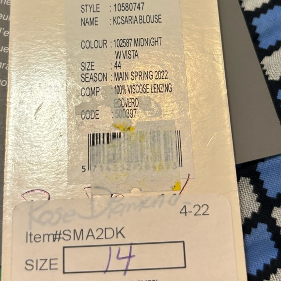 KAFFE Curve NWT Kcsaria Diamond Pattern Top - Picture 3 of 8